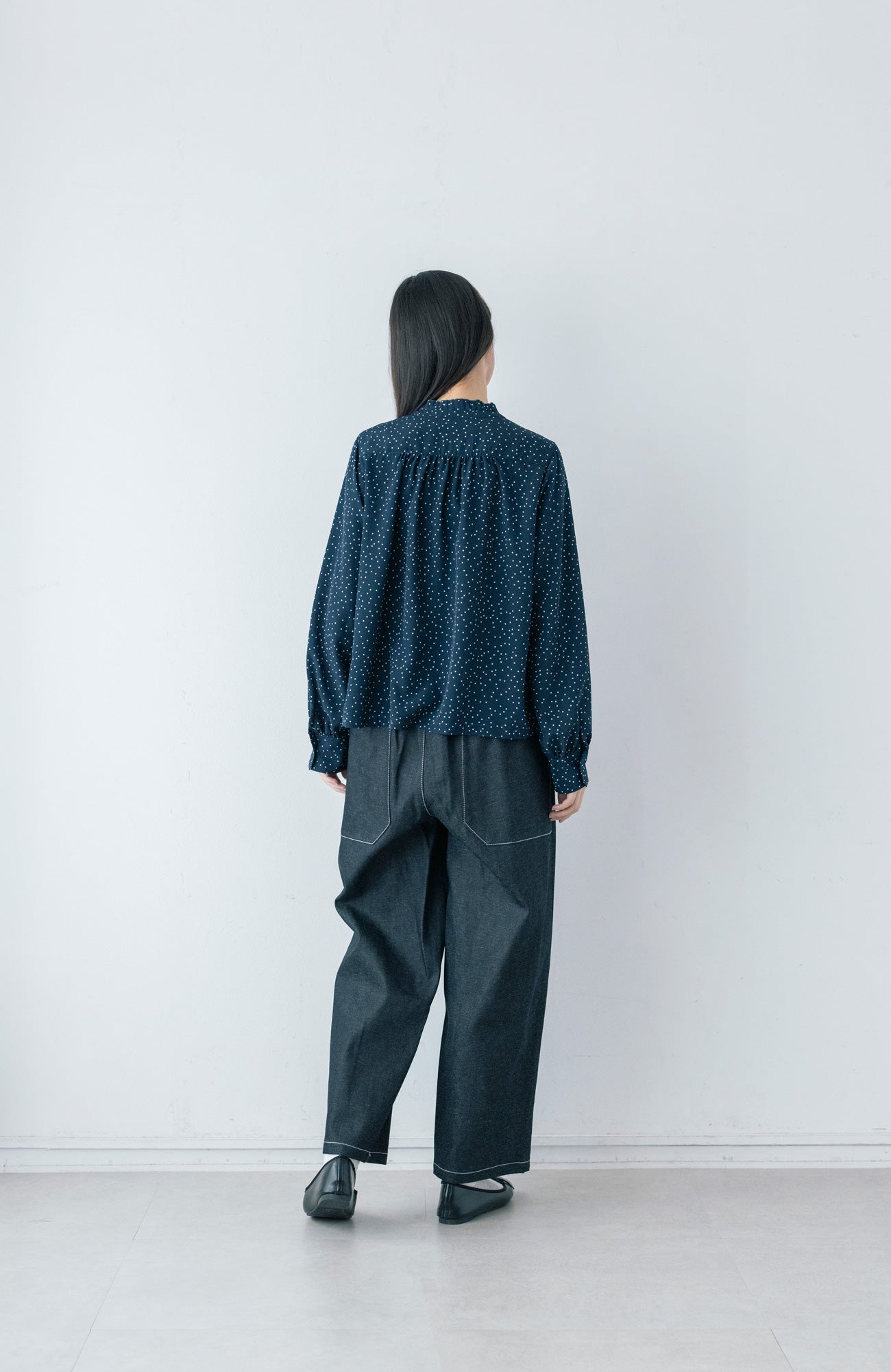 タックカラーブラウス/ドット(2025-2026 Winter & Pre-spring Collection)