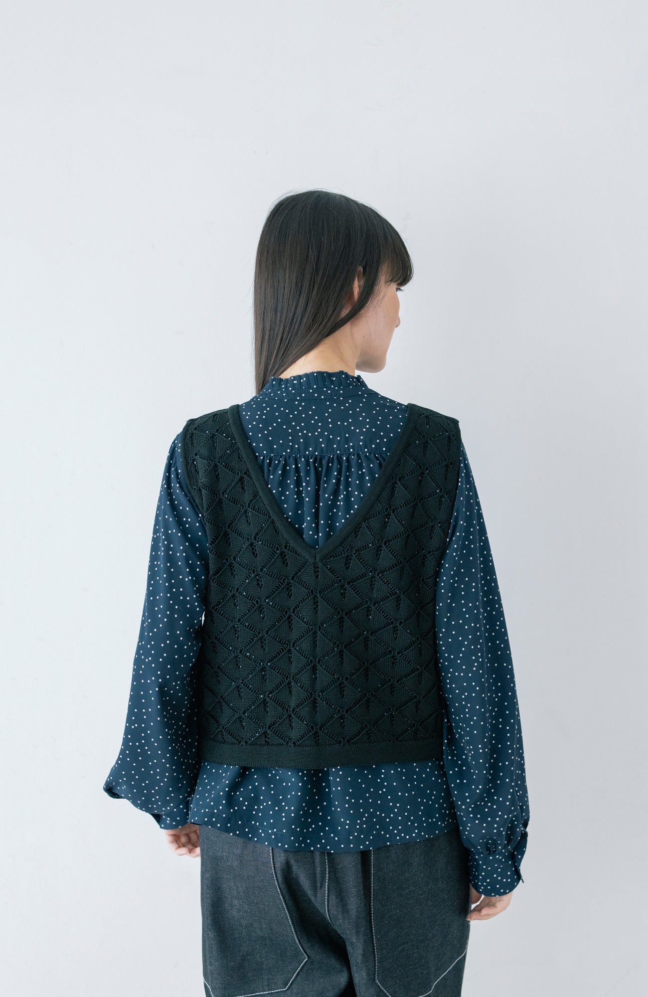 透かし編み2wayニットベスト(2025-2026 Winter & Pre-spring Collection)