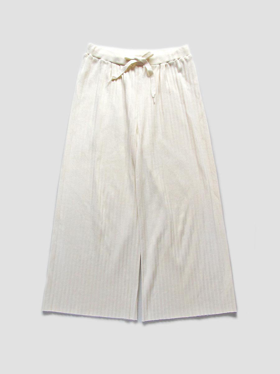 リブプリーツパンツ