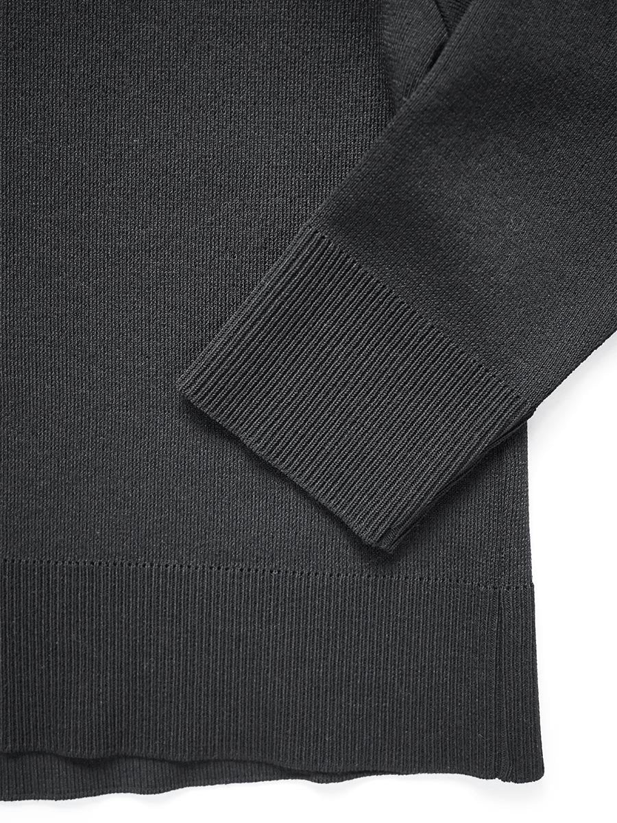 バックスリットクルーネックプルオーバー