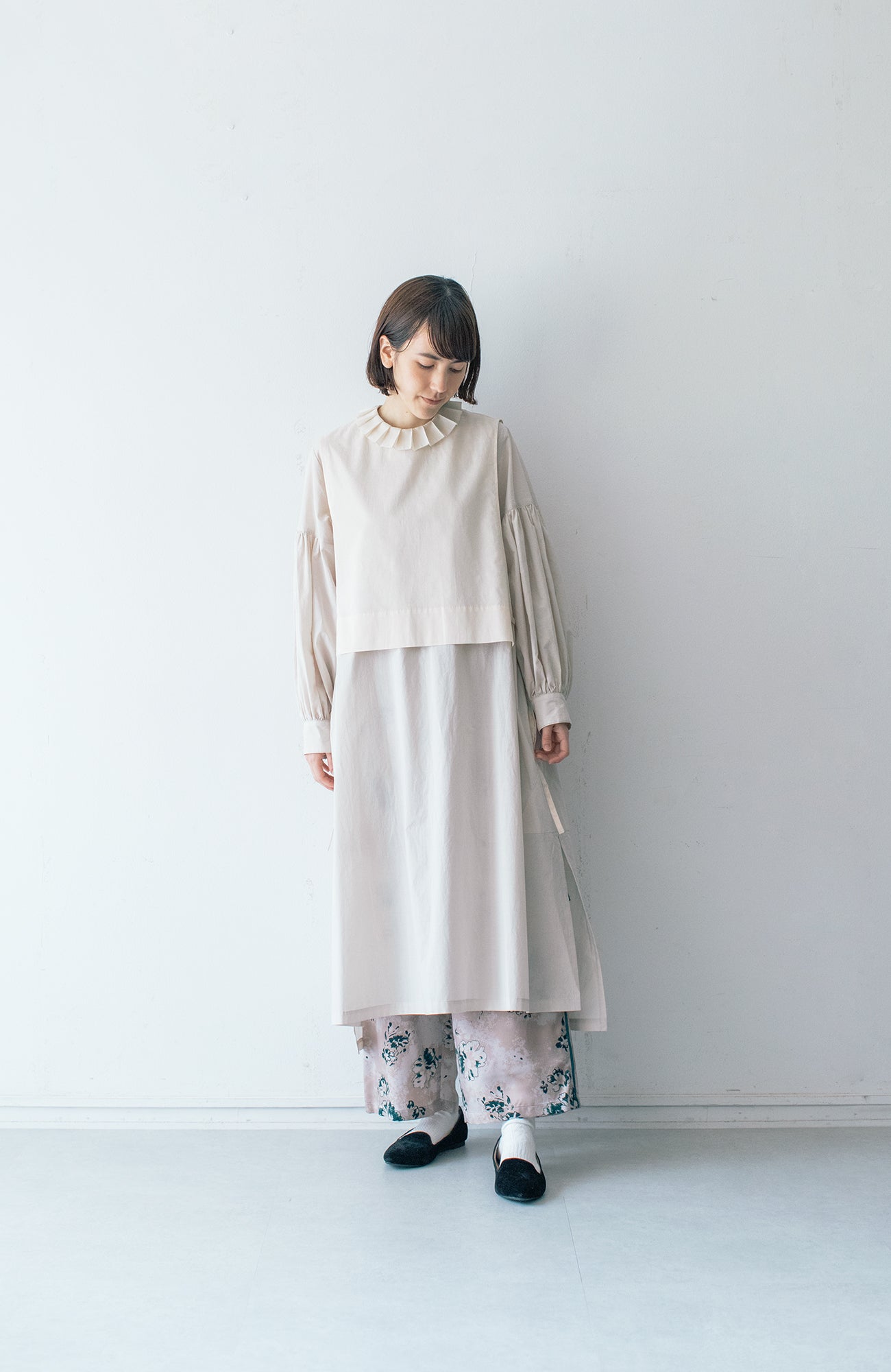 プリーツカラービブ