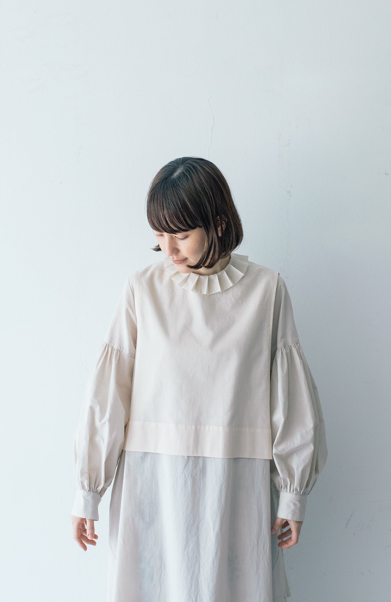 プリーツカラービブ