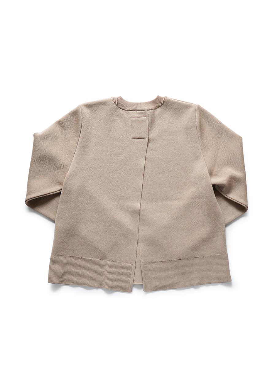 バックスリットクルーネックプルオーバー