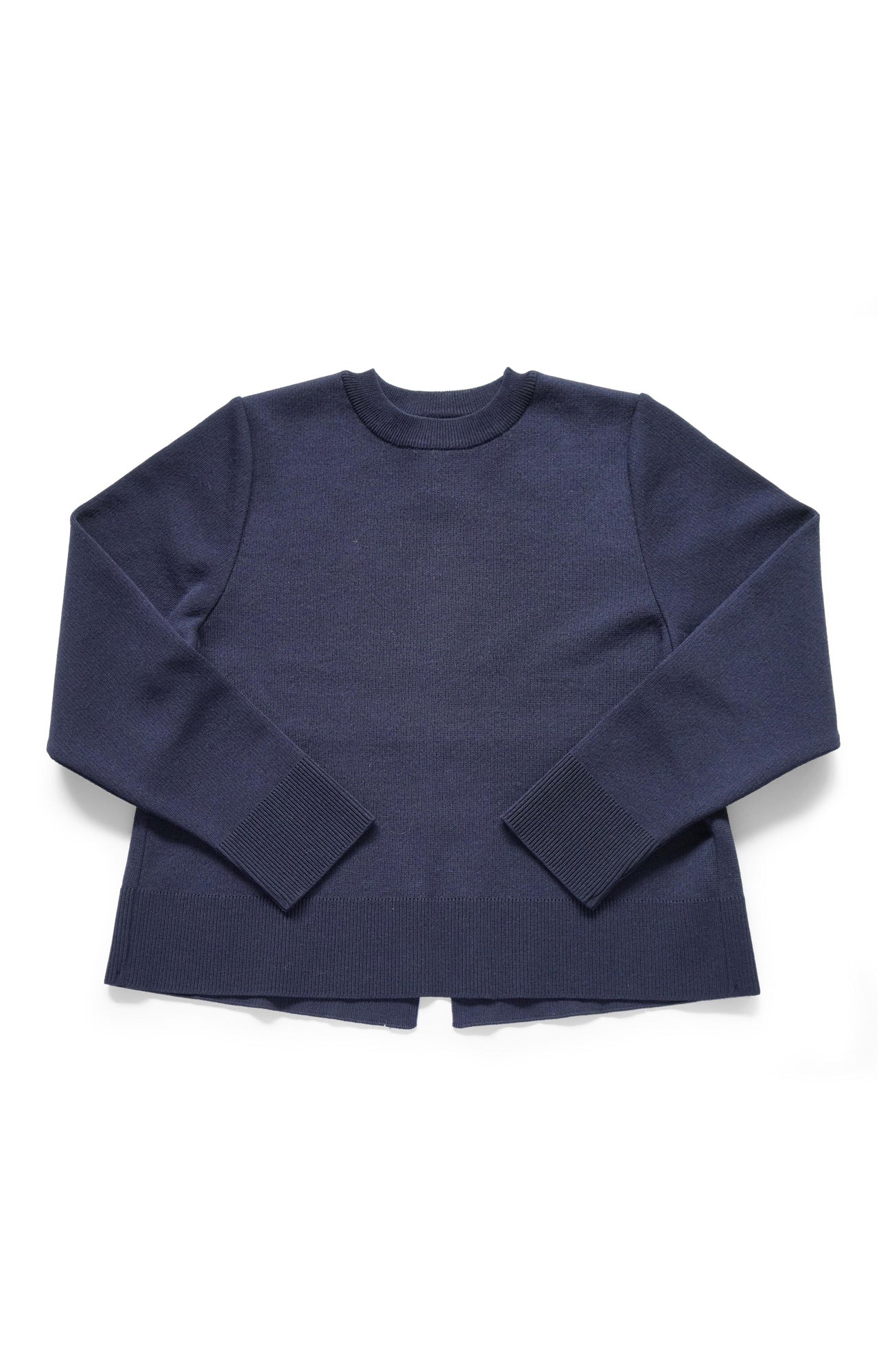 バックスリットクルーネックプルオーバー