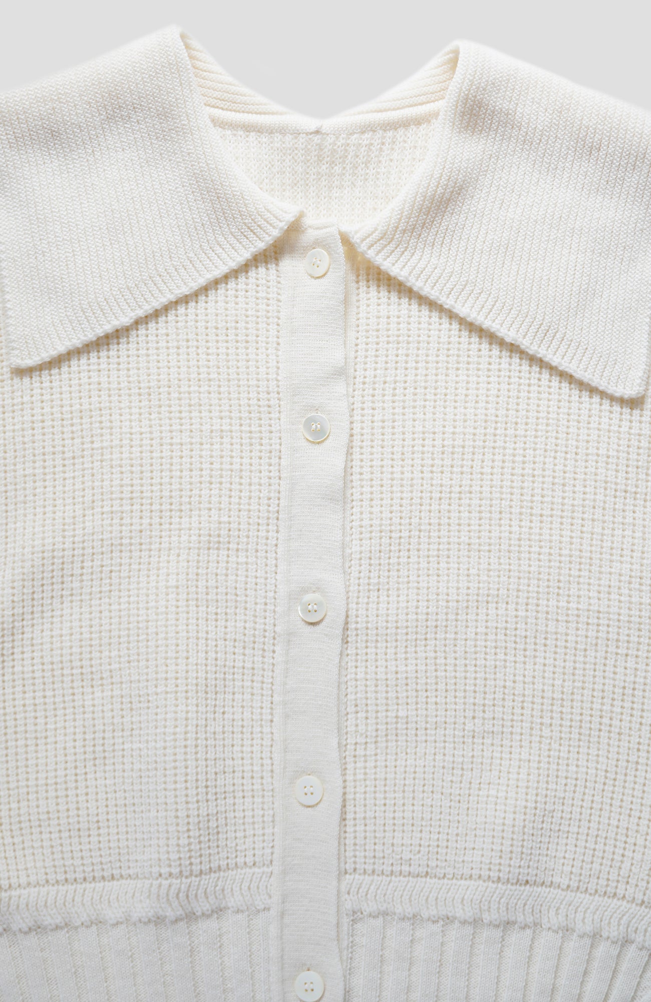 ワイドカラー2wayニット