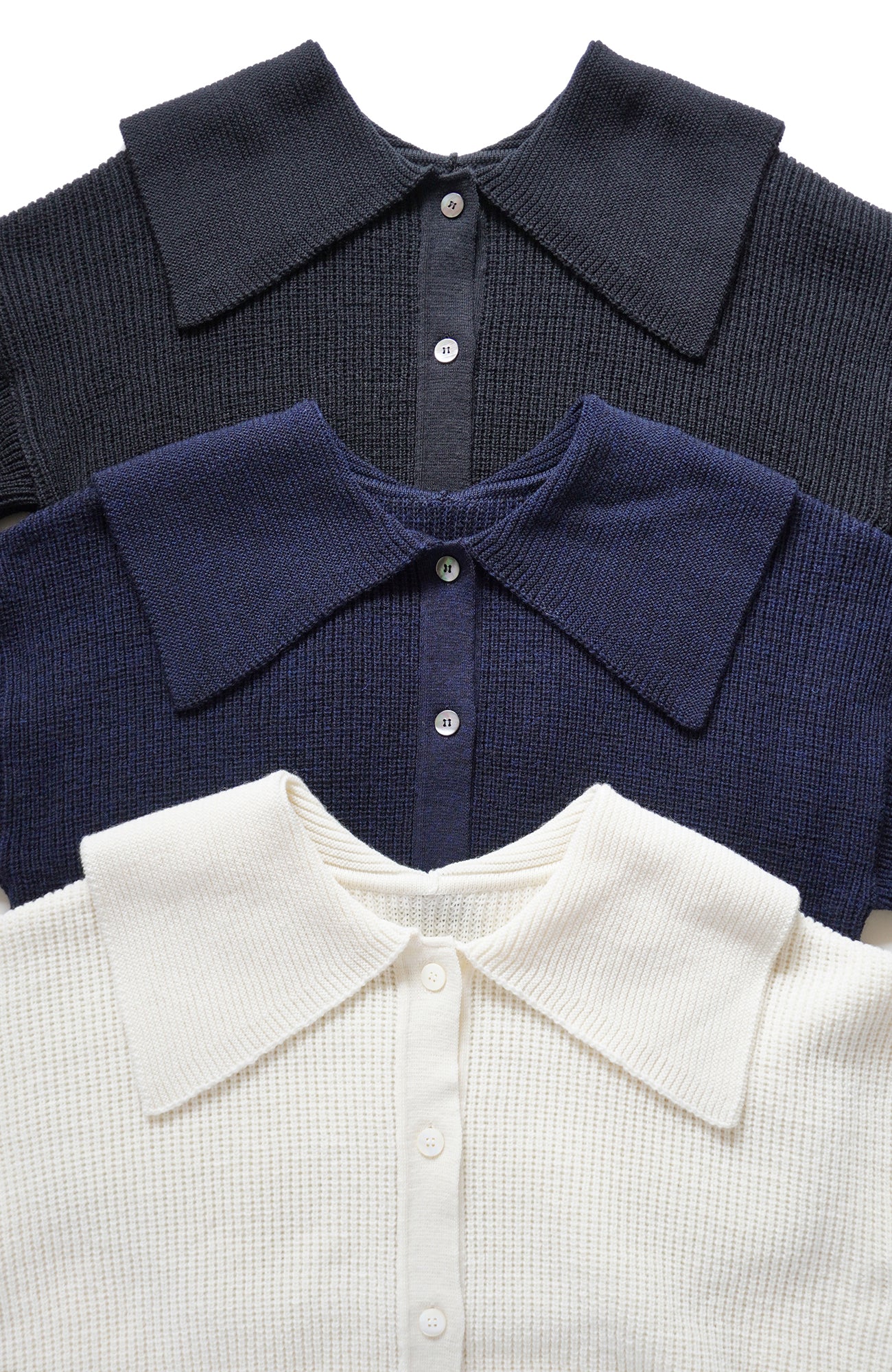 ワイドカラー2wayニット