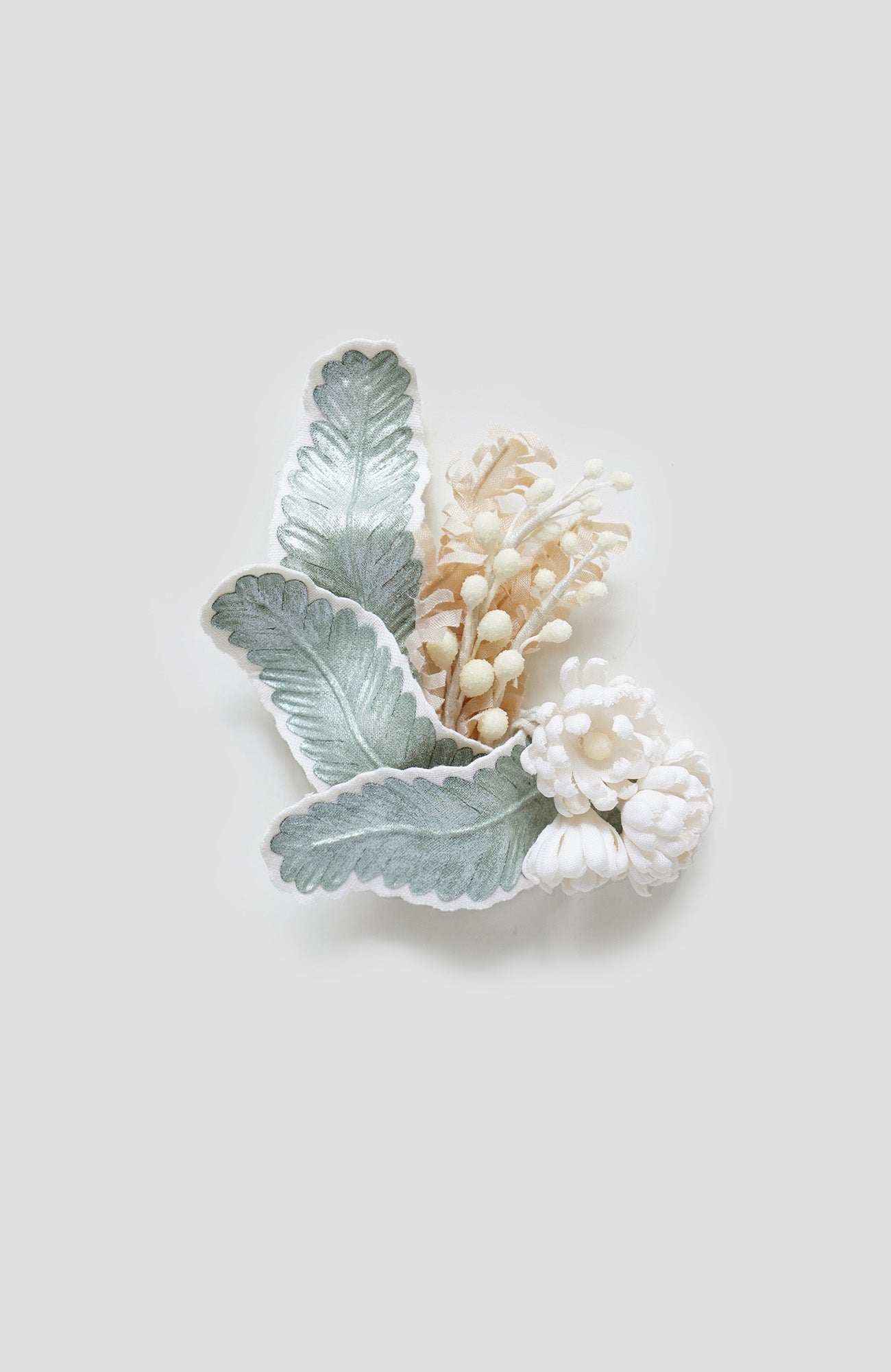 "Porter des boutons×アトリエ染花"花と葉のコサージュ(2BUY10%OFF対象)