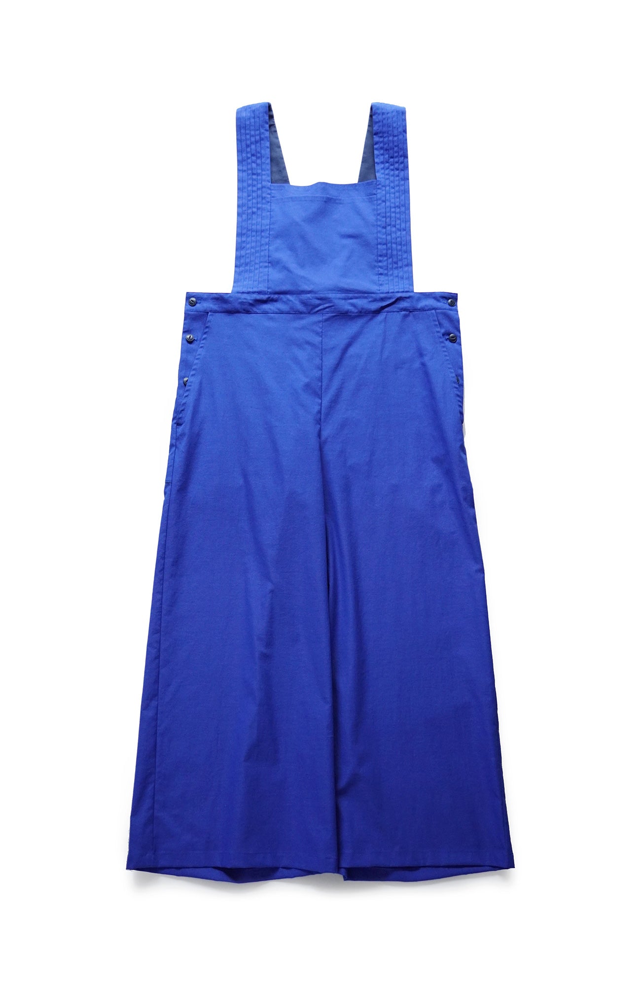 Pintuck shoulder overalls